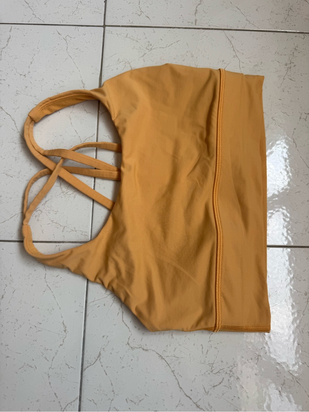 lululemon athletica Orange Strappy Sports Bra